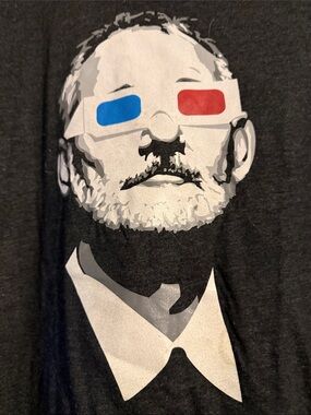 Bill Murray in 3D Glasses Portrait  CHIVE tees Tag XL